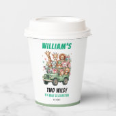 Two Wild Safari Animal 2nd Birthday Party 紙コップ (正面)
