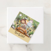 Two Wild Safari Animals Driving Car 2nd Birthday  フェイバータグ (インサイチュ)