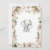 TWO WILD SAFARI Pampas Grass Animals生誕日 招待状 (裏面)