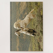 Two Wild Stallions Fight ジグソーパズル (縦)