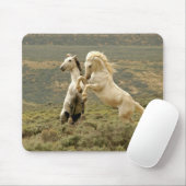 Two Wild Stallions Fight マウスパッド (マウス)