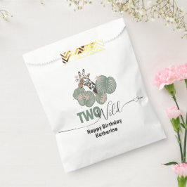 Two Wild Tropical Giraffe Animal Birthday Party  フェイバーバッグ