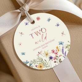 Two Wild Wildflower ワイルドフラワー 2歳の誕生日パーティー フェイバータグ