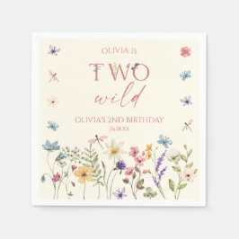 Two Wild Wildflower Wild Flower 2nd Birthday Party スタンダードカクテルナプキン