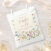 Two Wild Wildflower Wild Flower 2nd Birthday Party フェイバーバッグ (クリップ留めされた状態)