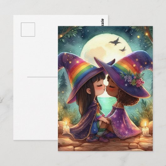 Two Witches Kiss ポストカード (正面/裏面)