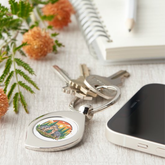 Two wolves キーホルダー (側面)