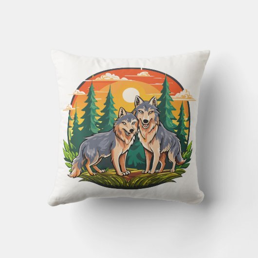 Two wolves クッション (裏面)