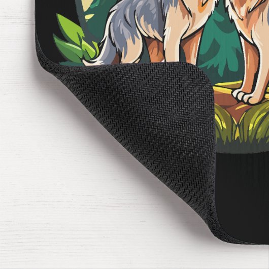 Two wolves マウスパッド (コーナー)