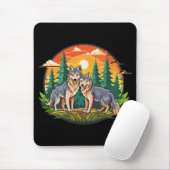 Two wolves マウスパッド (マウス)