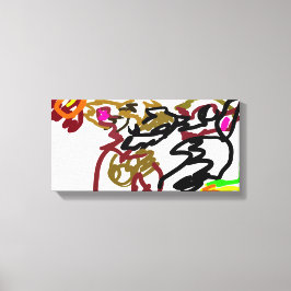 Two wolves Autumn キャンバスプリント