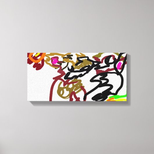 Two wolves Autumn キャンバスプリント (正面)