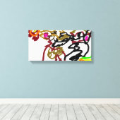 Two wolves Autumn キャンバスプリント (インサイチュ (ウッドフロア))