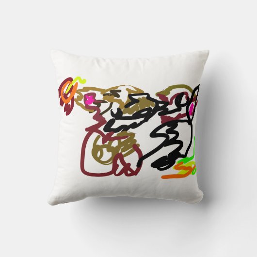 Two wolves Autumn クッション (裏面)