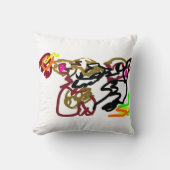 Two wolves Autumn クッション (正面)