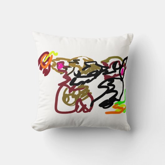 Two wolves Autumn クッション (正面)