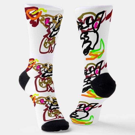 Two wolves Autumn ソックス (傾斜あり)