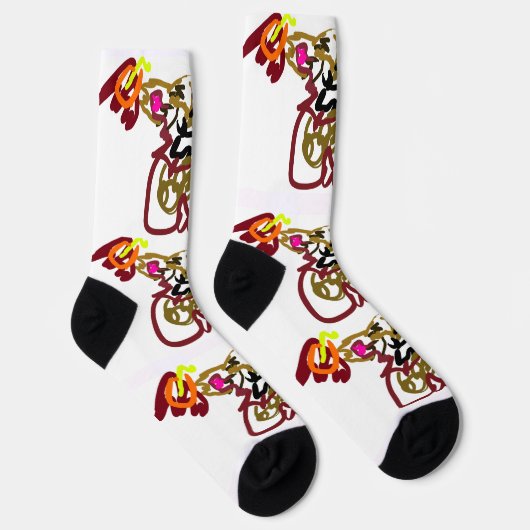 Two wolves Autumn ソックス (右)