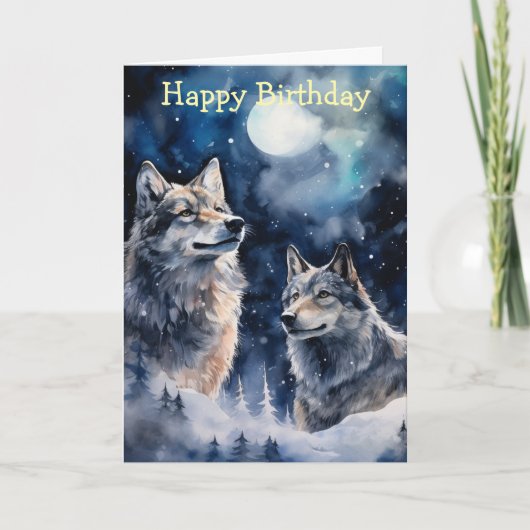 Two Wolves in Winter カード (正面)