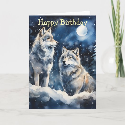 Two Wolves in Winter カード (正面)