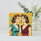 Two Woman Gossiping Telling Secrets Pop Art (スタンド正面)