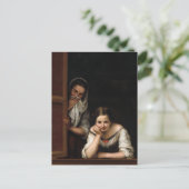 Two Women at a window by Bartolome Esteban Murillo シーズンポストカード (スタンド正面)
