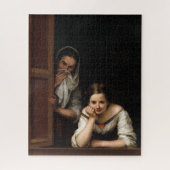 Two Women at a window by Bartolome Esteban Murillo ジグソーパズル (縦)