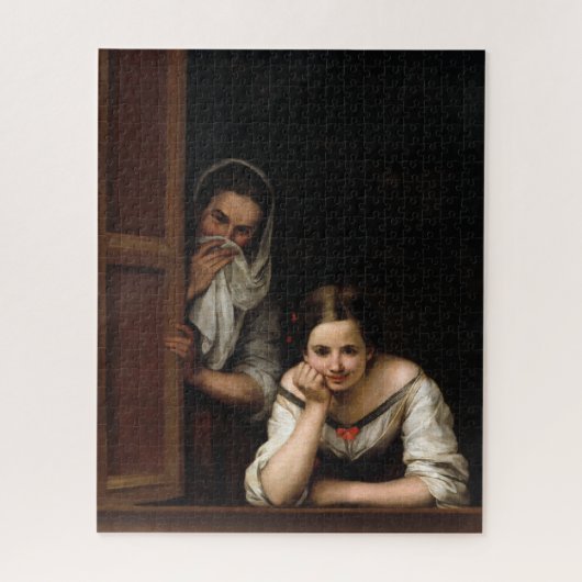 Two Women at a window by Bartolome Esteban Murillo ジグソーパズル (縦)