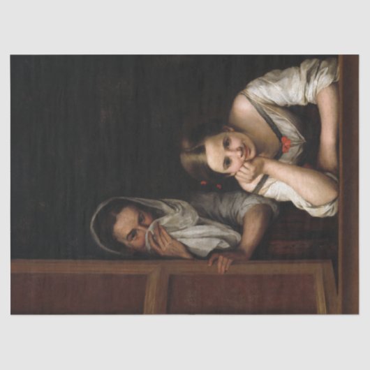 Two Women at a window by Bartolome Esteban Murillo 薄葉紙 (正面)