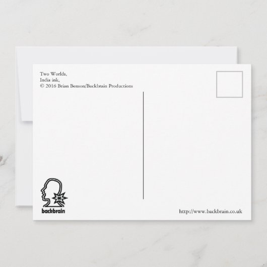 Two Worlds, by Brian Benson Flat Card (裏面)