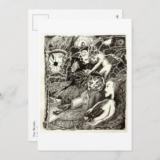 Two Worlds, by Brian Benson Flat Card (正面/裏面)