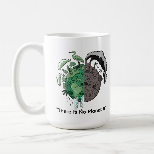 Two Worlds Eco Earth | サステナビリティ啓発 コーヒーマグカップ (左)
