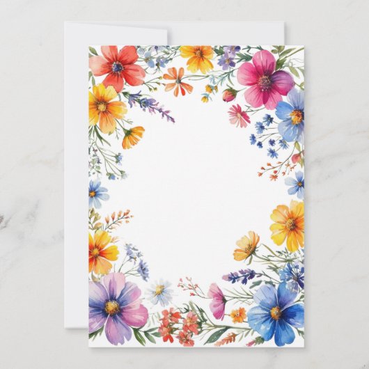 Two year old Wildflower 2nd birthday Invitation 招待状 (裏面)