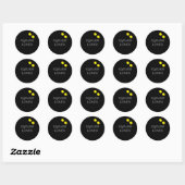 Two yellow dot squash ball custom sport stickers ラウンドシール (シート)