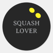 Two yellow dot squash ball custom sport stickers ラウンドシール (正面)