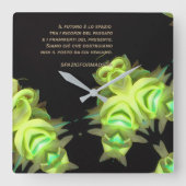 "Two yellow heart in black from gold" & Futuro スクエア壁時計 (正面)