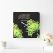 "Two yellow heart in black from gold" & Futuro スクエア壁時計 (ホーム)