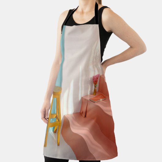 Two yellow wooden bar stools エプロン (インサイチュ)