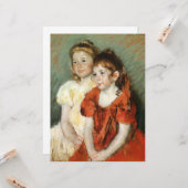 Two Young Girls (by Mary Cassatt) カード (正面/裏面インサイチュ)