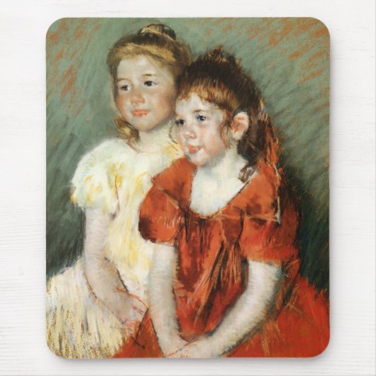 Two Young Girls (by Mary Cassatt) マウスパッド (正面)