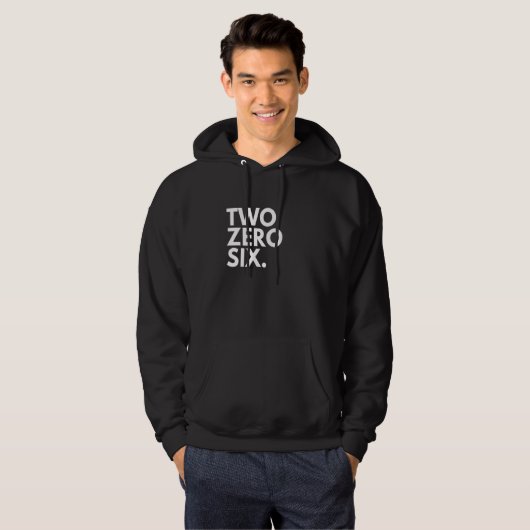 TWO ZERO SIX Area Code 206 Seattle WA Washington U パーカ (正面フル)