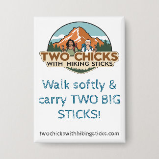 TwoChicks 矩形ボタン (静かに歩け) 缶バッジ