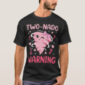 Twonado Warning 2nd Birthday Pinkornado Birthday f Tシャツ (正面)