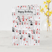 Twosポーカーカードレイヤ誕生日カード、 カード (黄色い花)