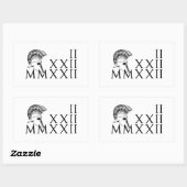 Twosday 2-22-22 with Roman numerals 長方形シール (シート)