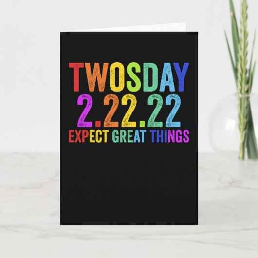 Twosday Tuesday February 22 2022 2-22-22 カード (正面)