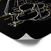 Twoset Violin Violin Anatomy Drawing Diagram Limit ポスター (角)