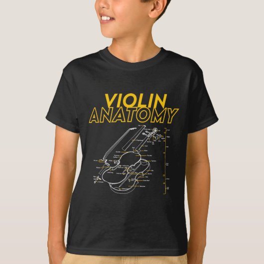 Twoset Violin Violin Anatomy Drawing Diagram Limit Tシャツ (正面)