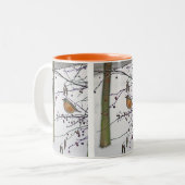 TwoToneMug, ROBIN ON TREE BRANCH" ツートーンマグカップ (正面左)