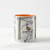 TwoToneMug, ROBIN ON TREE BRANCH" ツートーンマグカップ (中央)